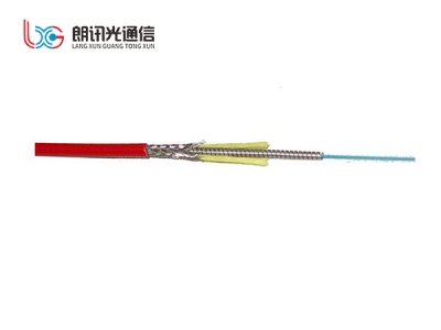 Fire detection armored temperature measuring optical cable