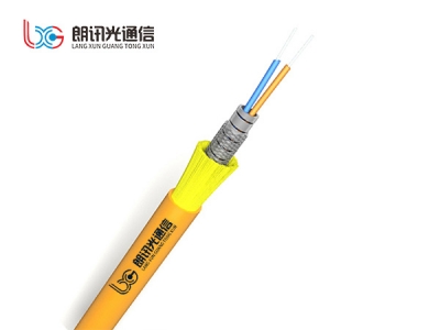 Spiral armored indoor optical cable with braiding